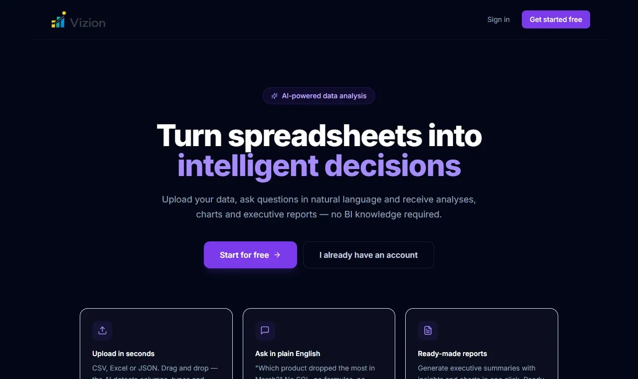 Vizion — AI-Assisted BI